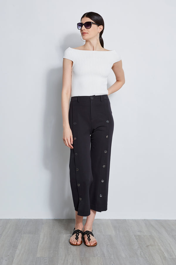 NWOT NINA PARKER Trendy Plus Size Side Slit Pants Black 1X | eBay